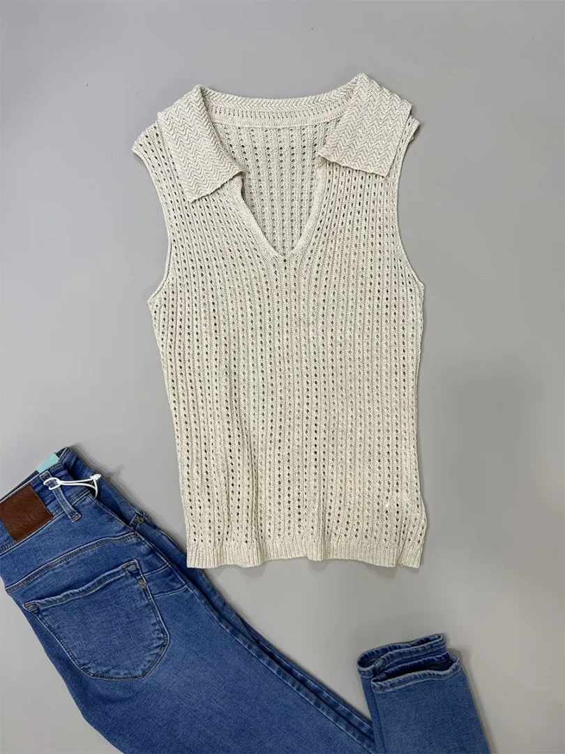 Textured Knit Crop Top - Image 2