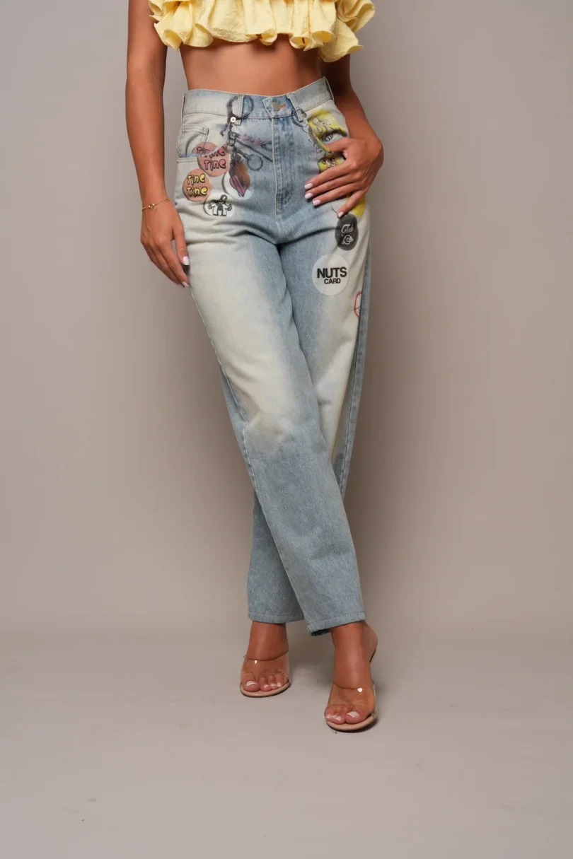 Vintage Patch Art Jeans - Image 2