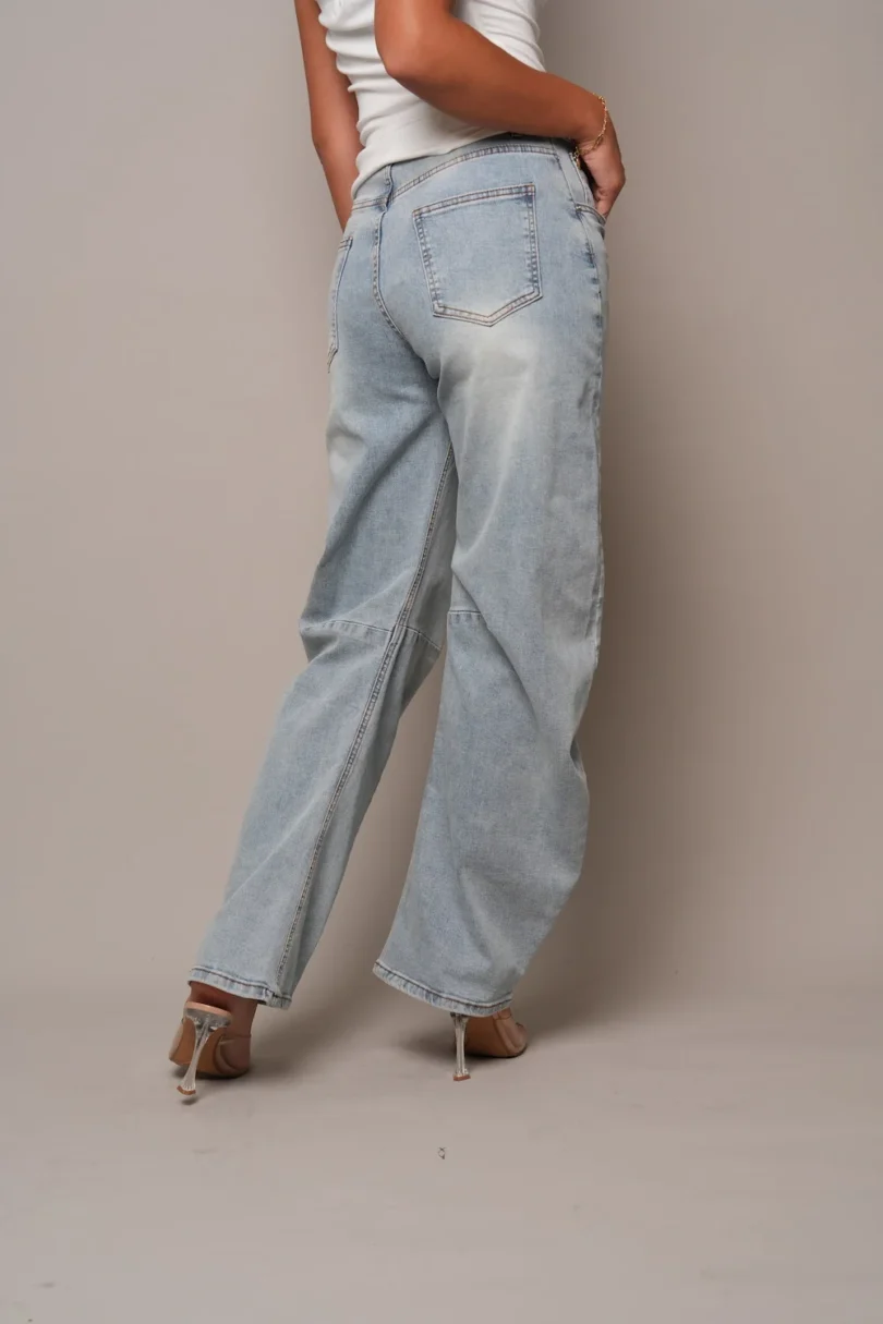 Slogan Print Straight Jeans - Image 2