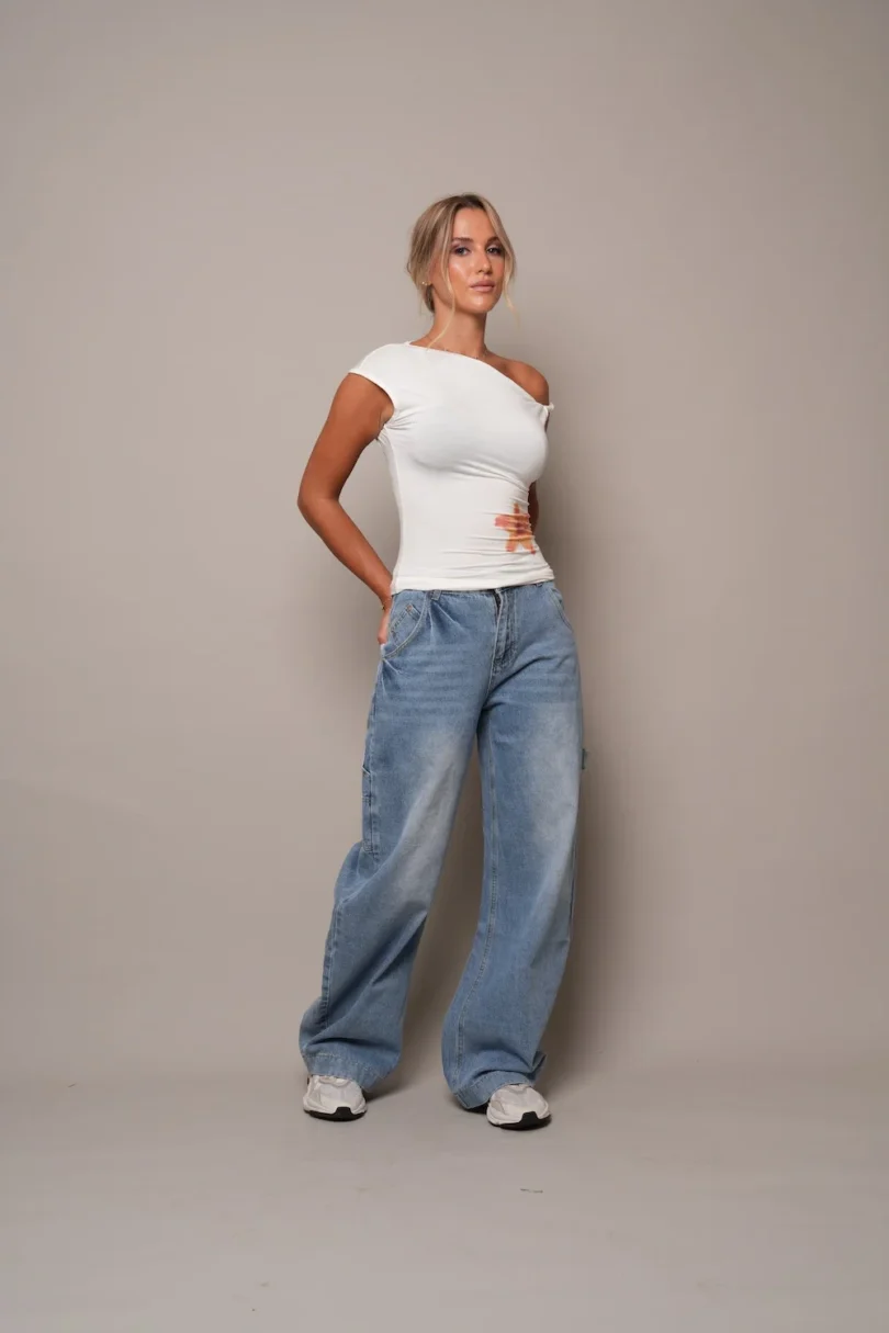 Casual Blue Baggy Jeans - Image 3