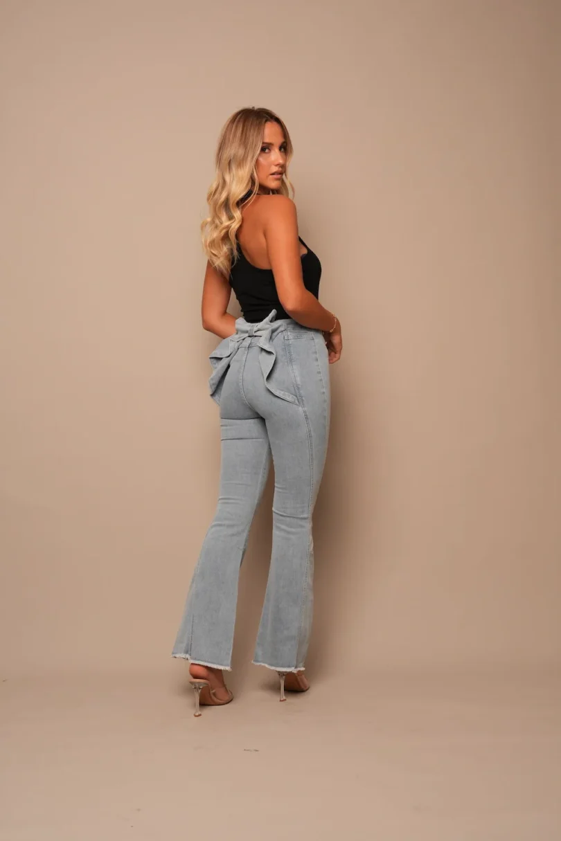 Rhinestone Graphic Slim Jeans