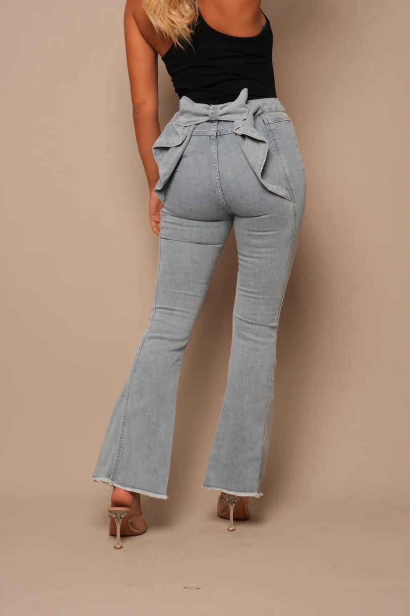Rhinestone Graphic Slim Jeans - Image 3