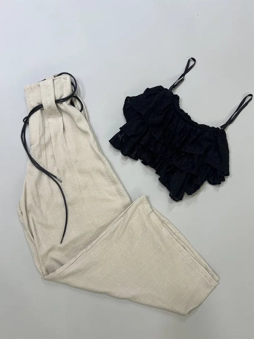 Wide-Leg High Pants - Image 2