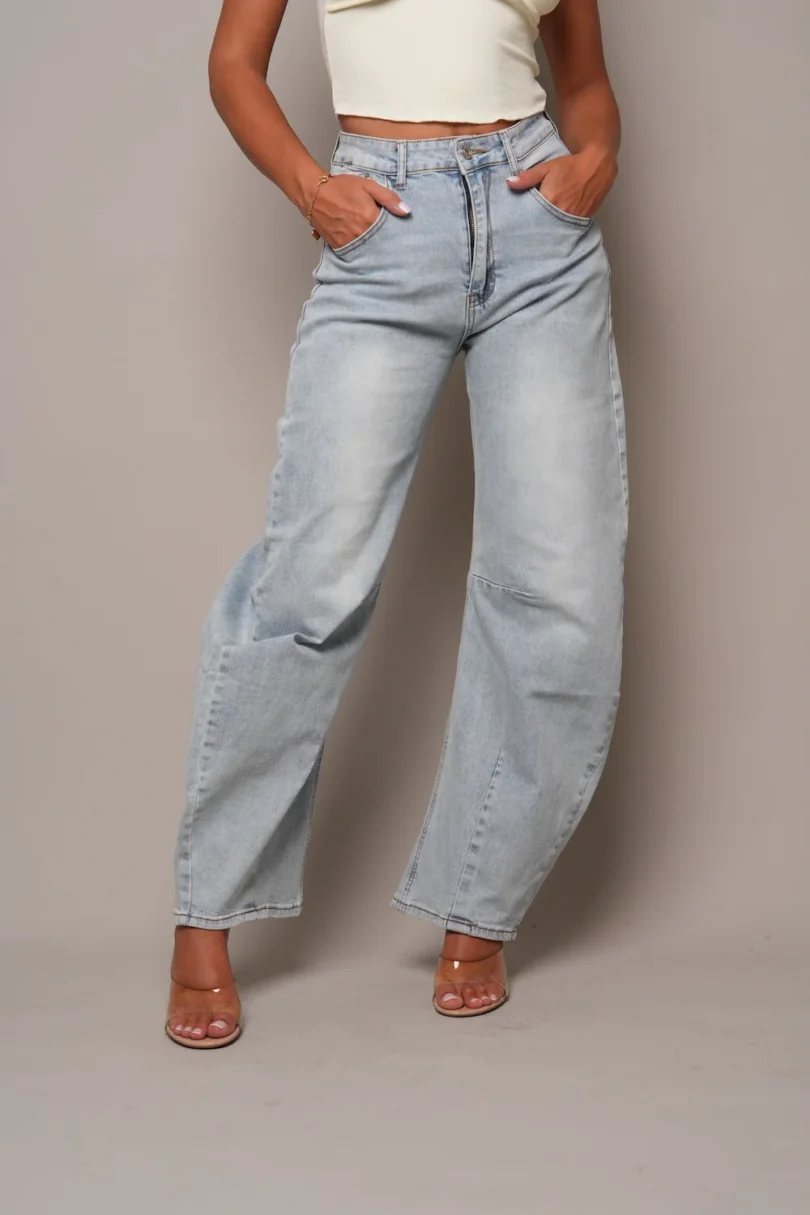 Slogan Print Straight Jeans - Image 4