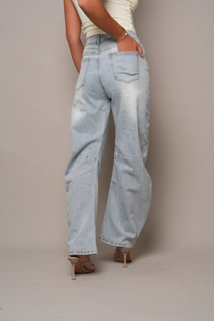 Slogan Print Straight Jeans - Image 5