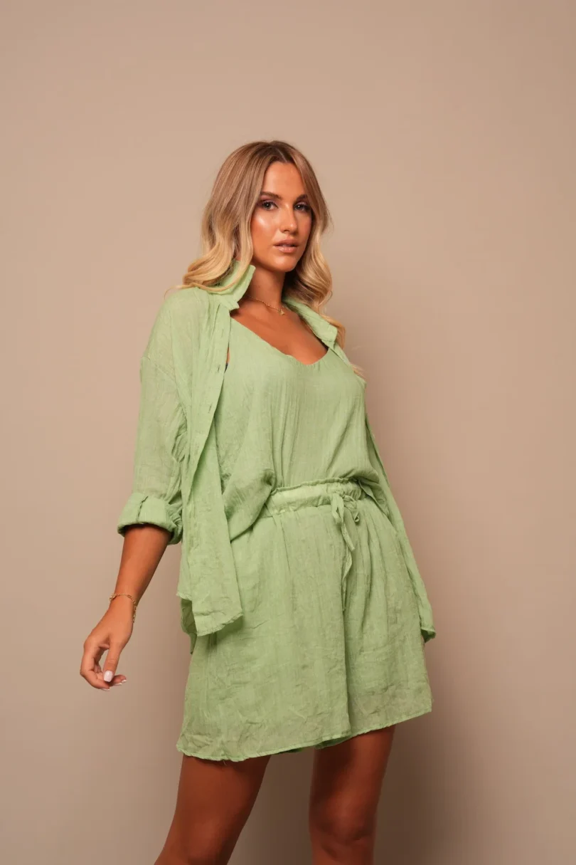 Short-Sleeve V-Neck Tee - Stone - Image 2