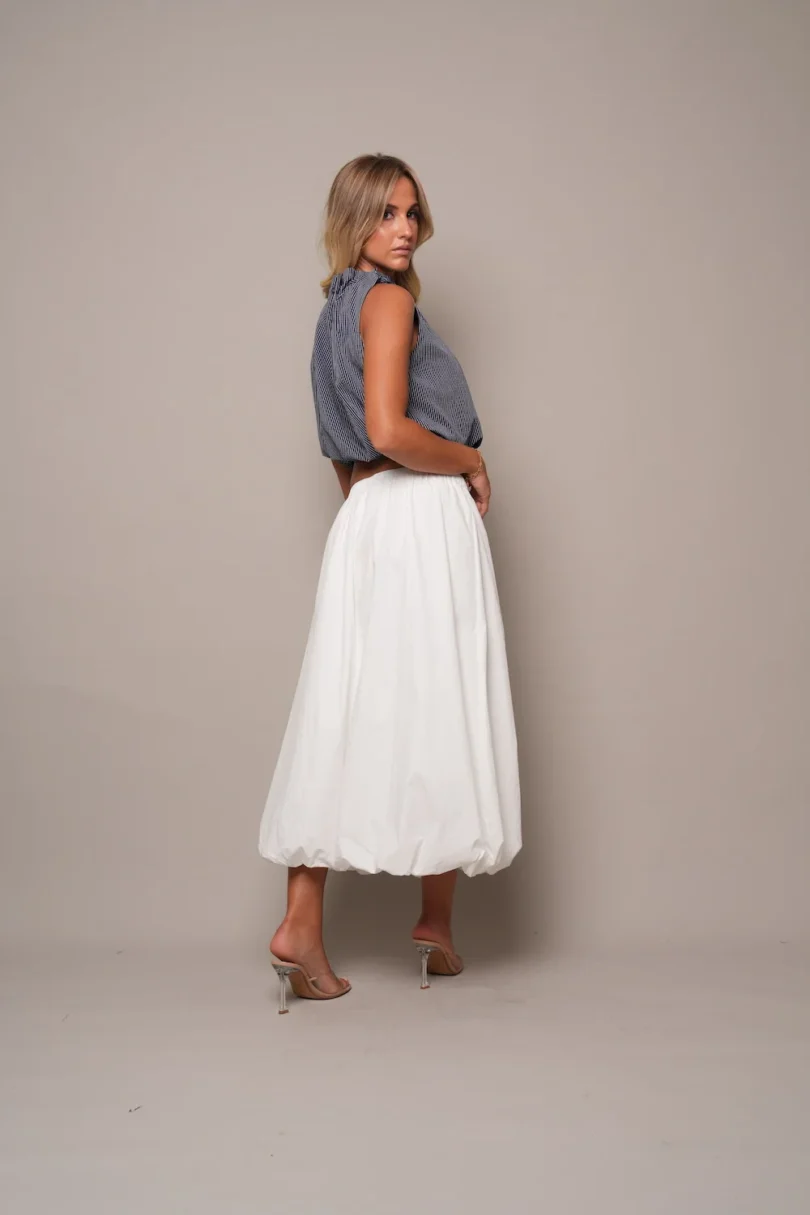 Puff Midi Black Skirt - Image 3