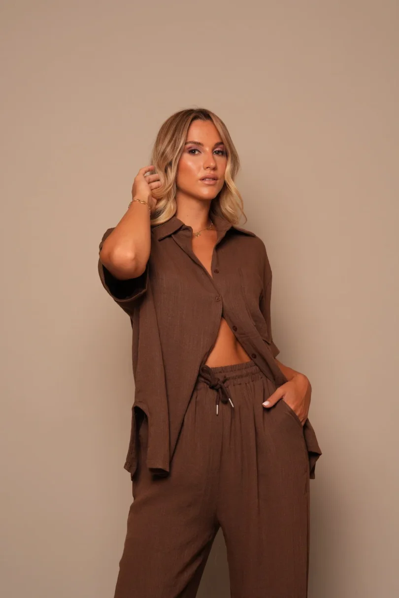 Mocha Lounge Linen Set - Image 2