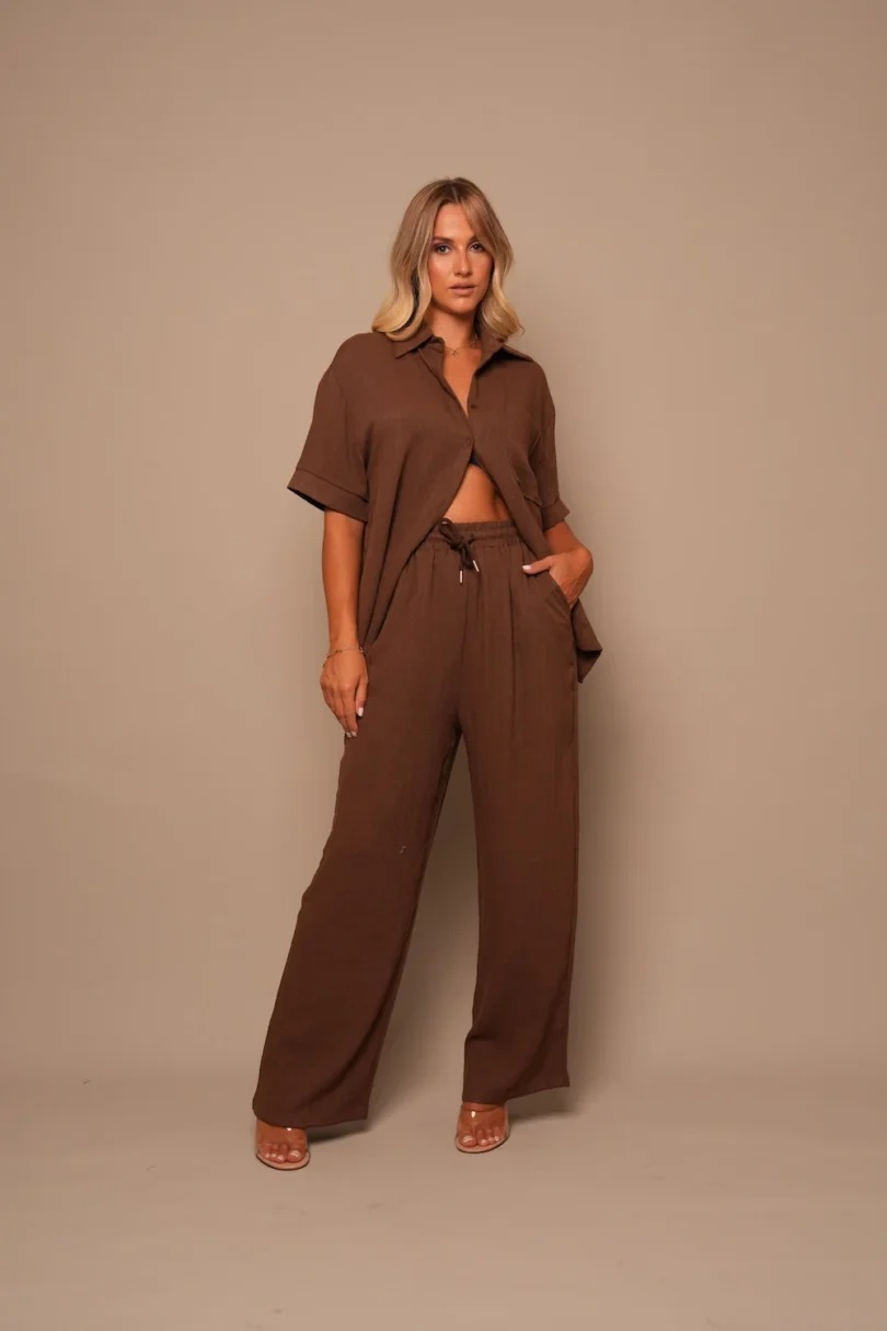 Mocha Lounge Linen Set