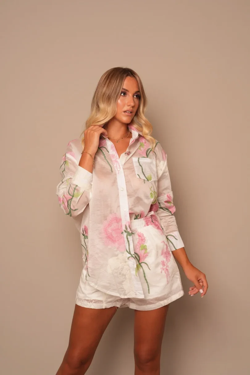 Vintage Rose Embroidered Set - Image 4
