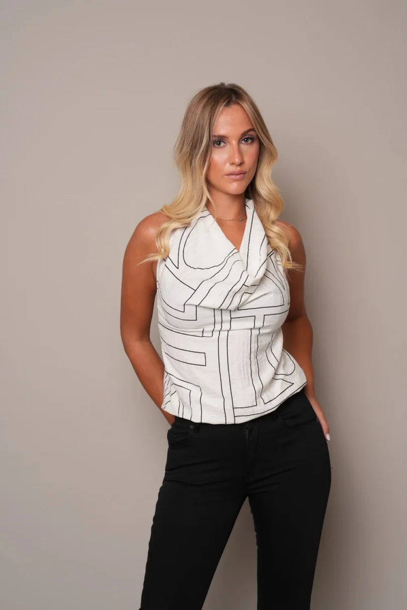 Abstract Drape Neck